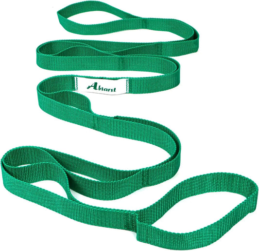 10-Loop Non-Elastic Stretching Strap for Yoga and Pilates