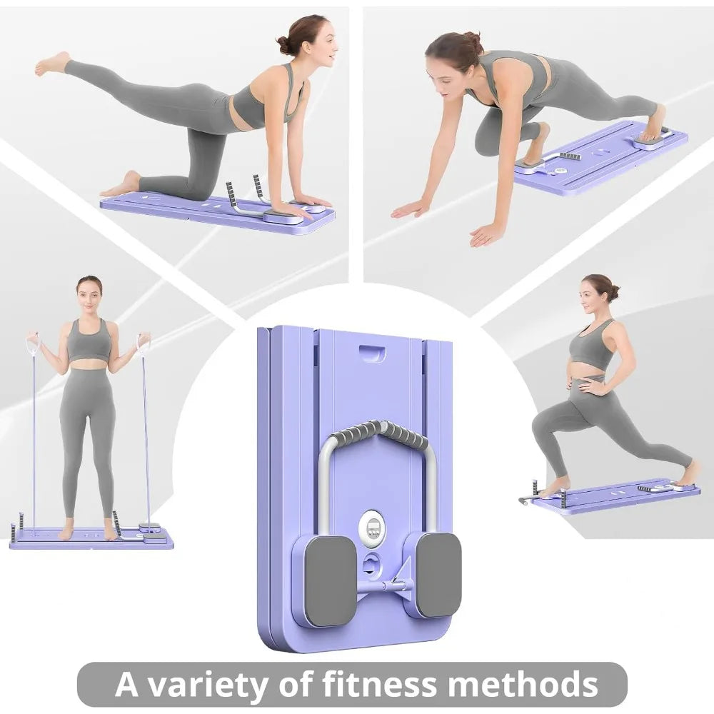Multi-Purpose Foldable Pilates Reformer Board for Home, 5-in-1 Sliding Board