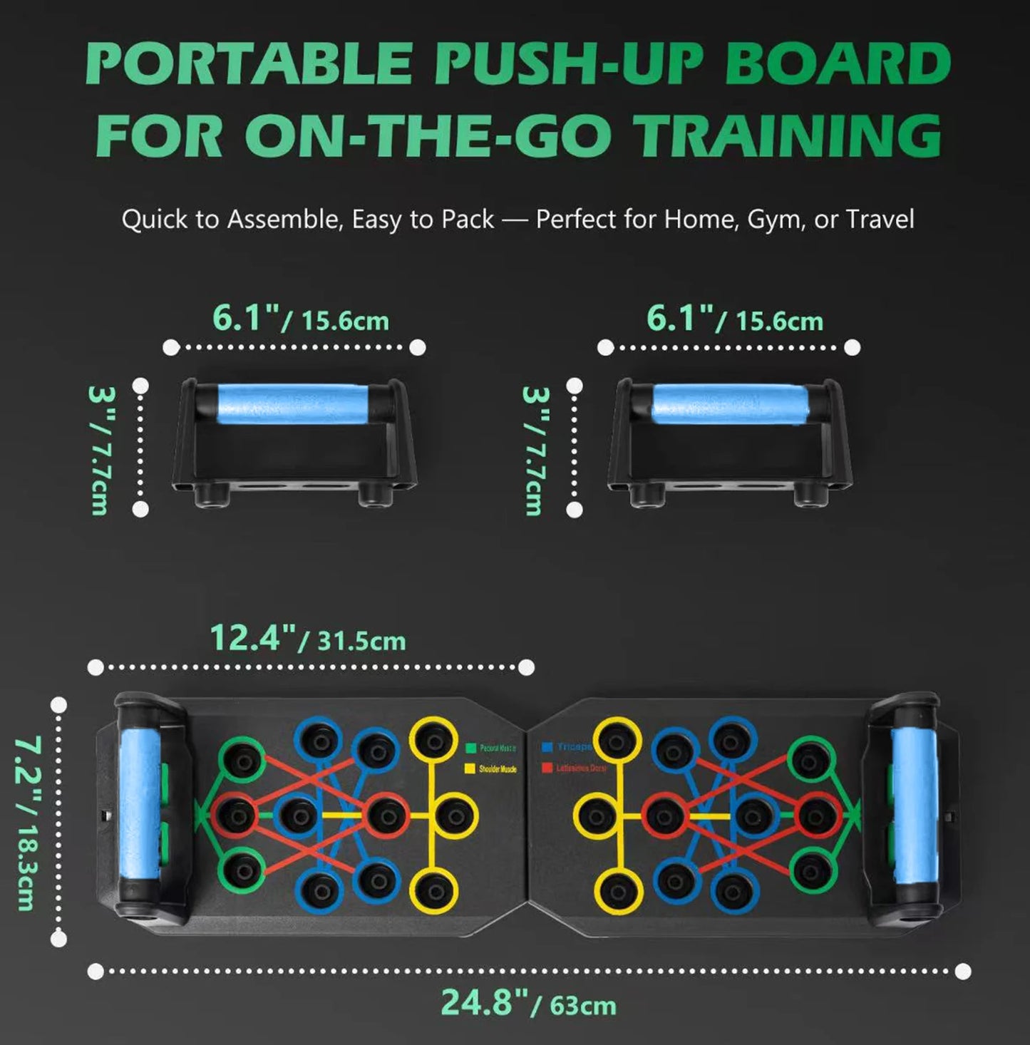 Push Up Board Set Portable Multifunctional Fitness Equipment For Chest