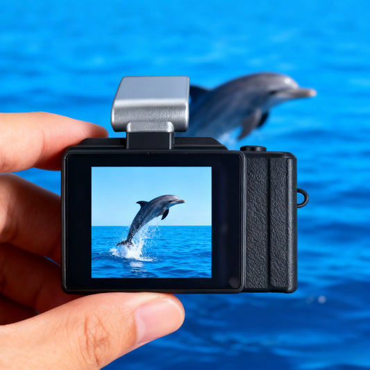 1.44'' HD Tiny Vintage Video Recorder Mini Keychain Camera Retro Micro with 32GB Card 1080P Retro Snap Digital Camera 6 Filters