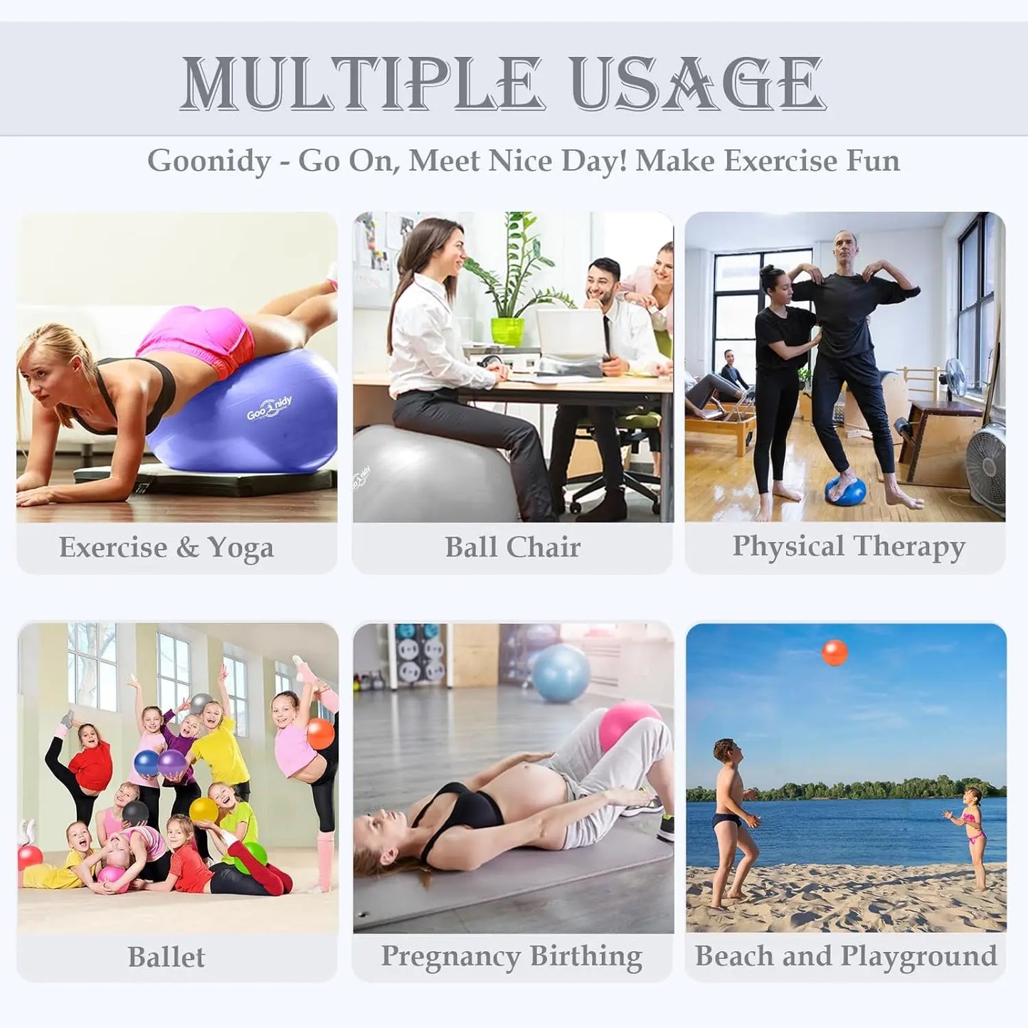 Anti Burst Pilates Yoga Ball Chair 2200 Lb Capacity