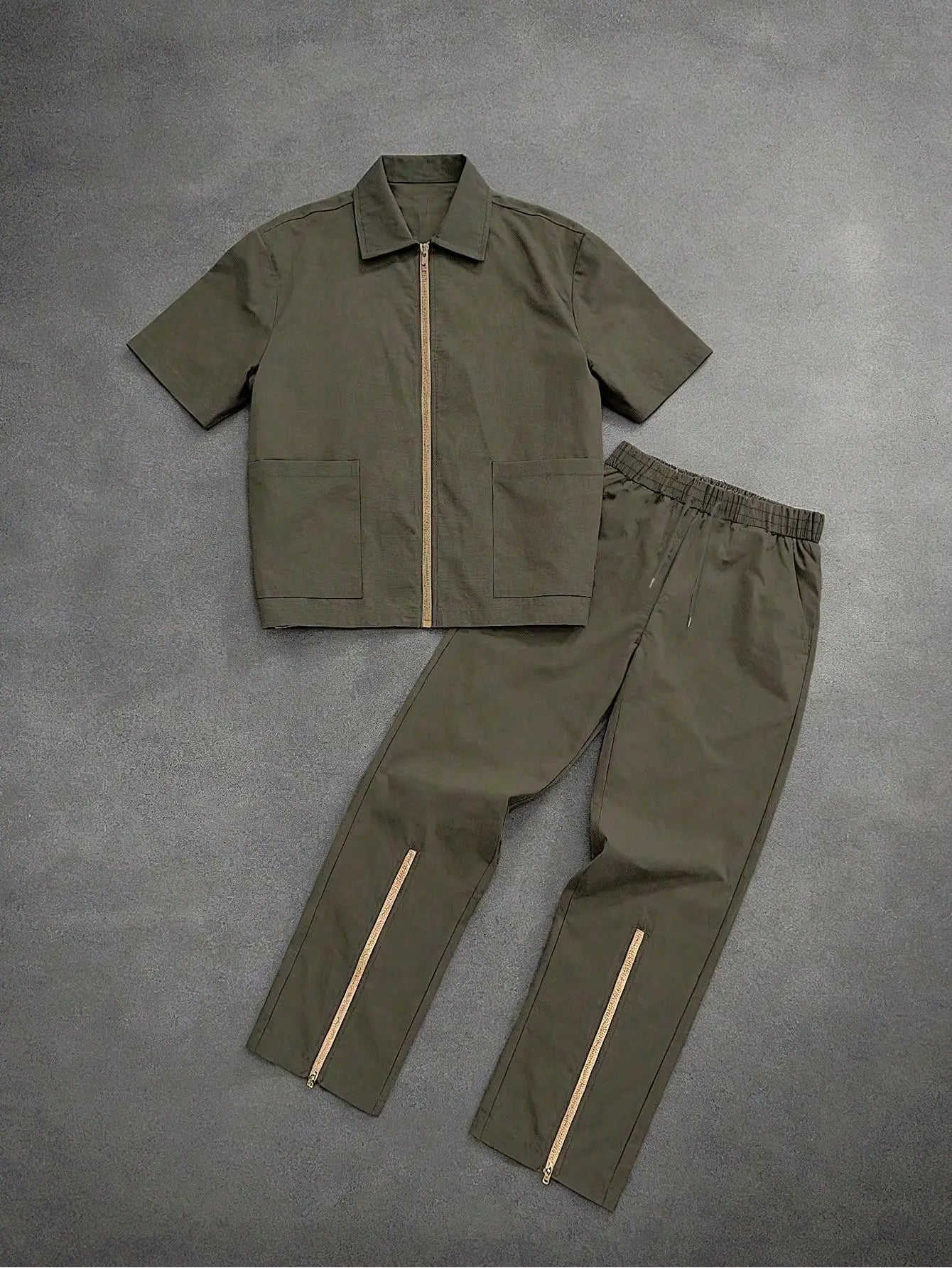 Mens Zip Up Jacket And Pants Set Casual Streetwear