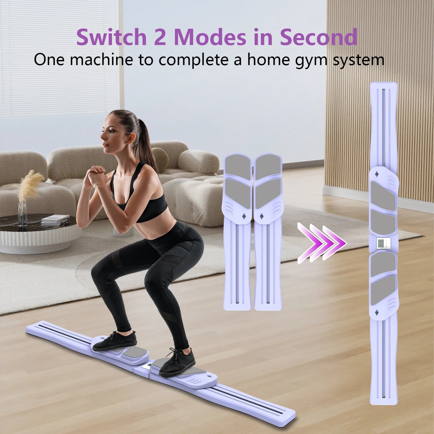 Pilates Board for Home Workout - Upgraded 7 in 1 Portable Pilates Reformer Set, Multifunctional Ab Trainer with Resistance Bands