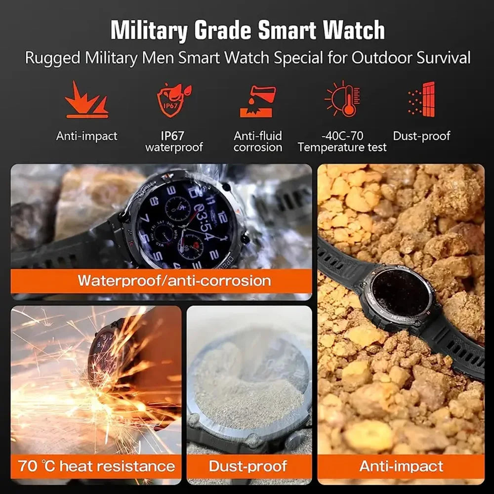 Senbono Men's Smart Watch Big Screen Bluetooth Call K56