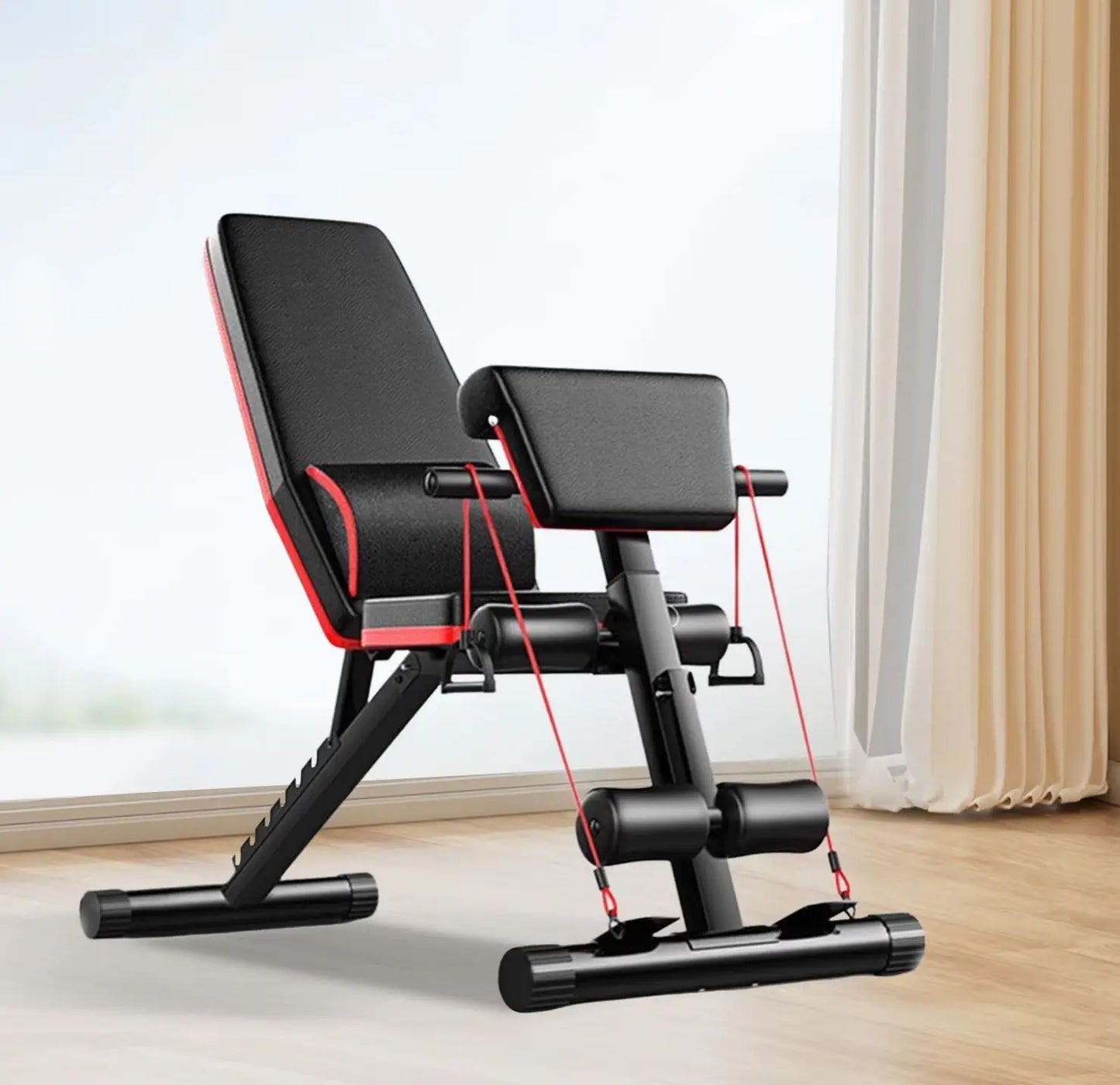 Multifunctional Foldable Weight Bench, Height Adjustable Strength Training Workout Bench, 160KG Max Weight Capacity, Full Body Gym Equipment for Home, Apartment & Small Fitness Studio