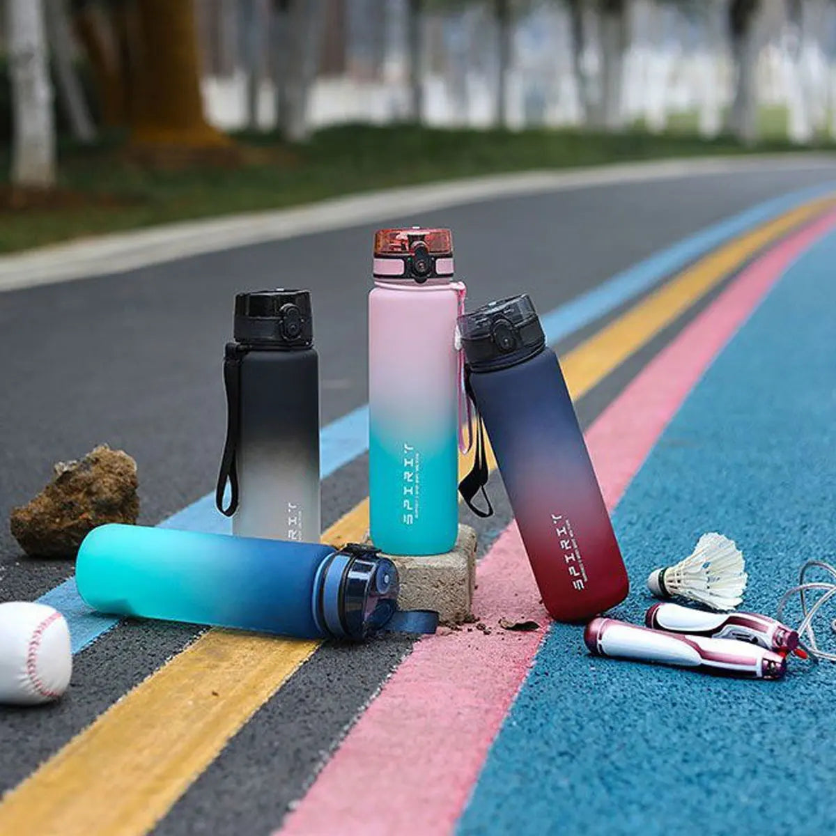 Gradient Water Bottle - 1000ml/600ml/750ml Capacity Outdoor Camping Gym Suitable Holiday Gift Birthday