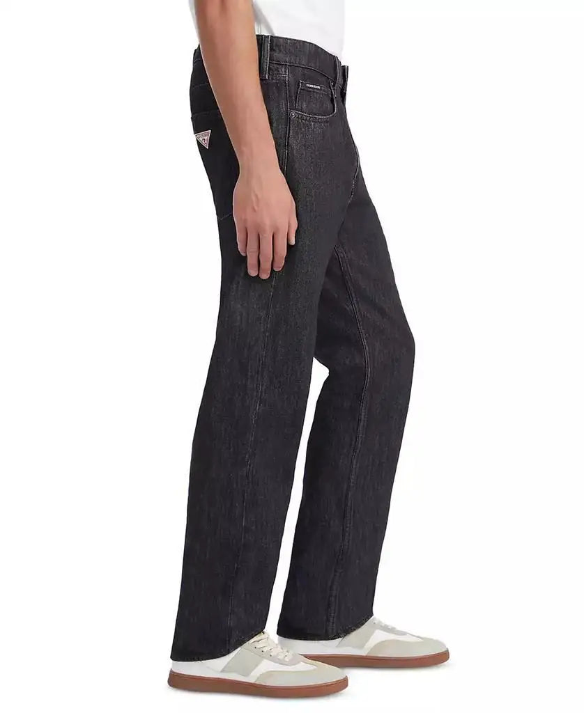Guess Men's Dark Wash Comfort Fit Jogger Pants Running Tights for Fitness and Sports
