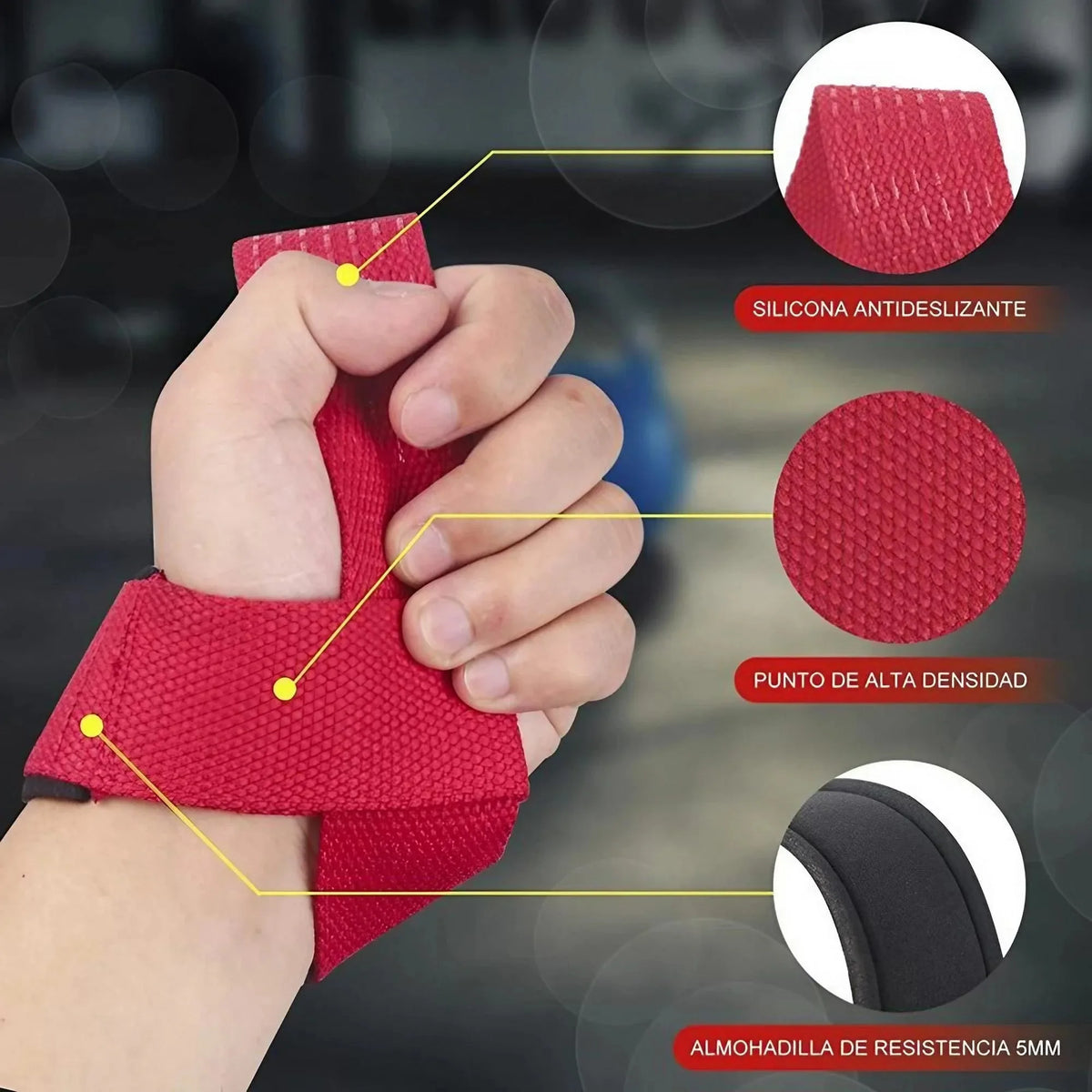 Heavy Duty Padded Wrist Lifting Straps for Deadlift and Weightlifting