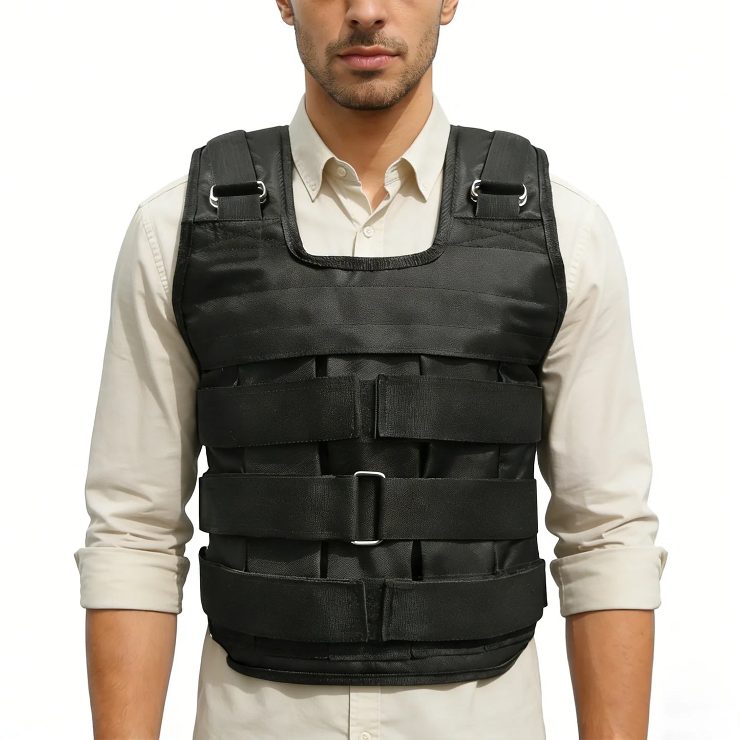 Adjustable Weighted Vest Shell Only 2.2-110lbs, Workout Vest for Progressive Overload Training, Empty Shell Fitness Gear for Runners Athletes