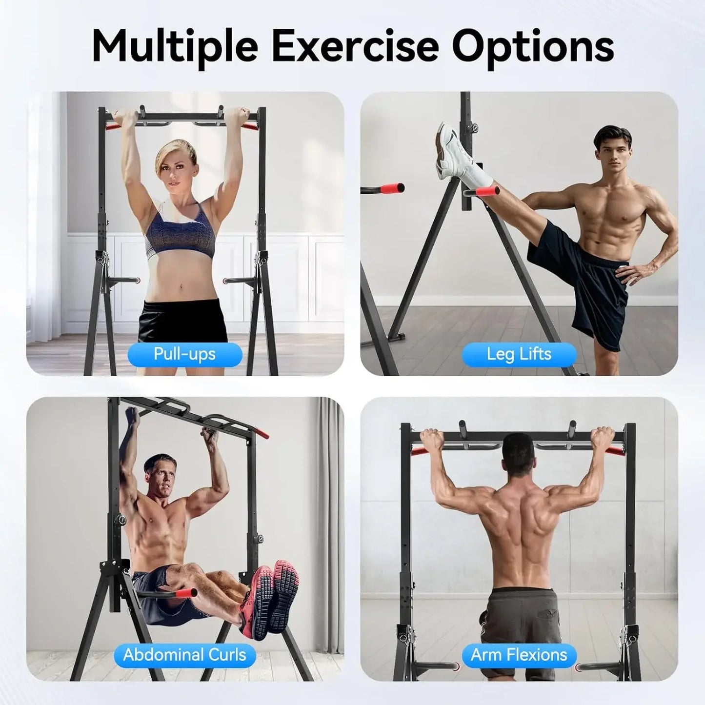 Pull Up Bar Dip Station Power Tower For Home Fitness