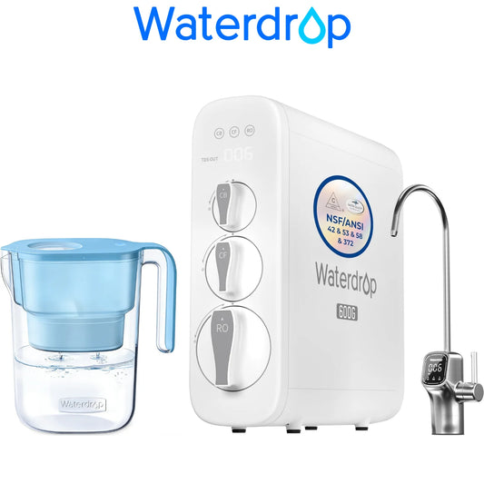 Waterdrop G3P600 Reverse Osmosis System With Smart LED Faucet