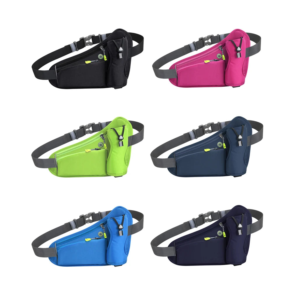 MOJOYCE Hydration Belt Pack Reflective Running Waist Bag Large Capacity