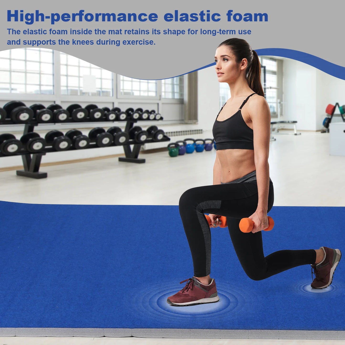 MOJOYCE Folding Gymnastics Mat With Grippy Surface For Home Fitness