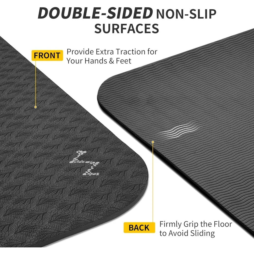 CAMBIVO Extra Wide Yoga Mat for Women and Men (72"/84"x 32"x 1/4") TPE Workout Mat, Non-slip Large Exercise Fitness Mat