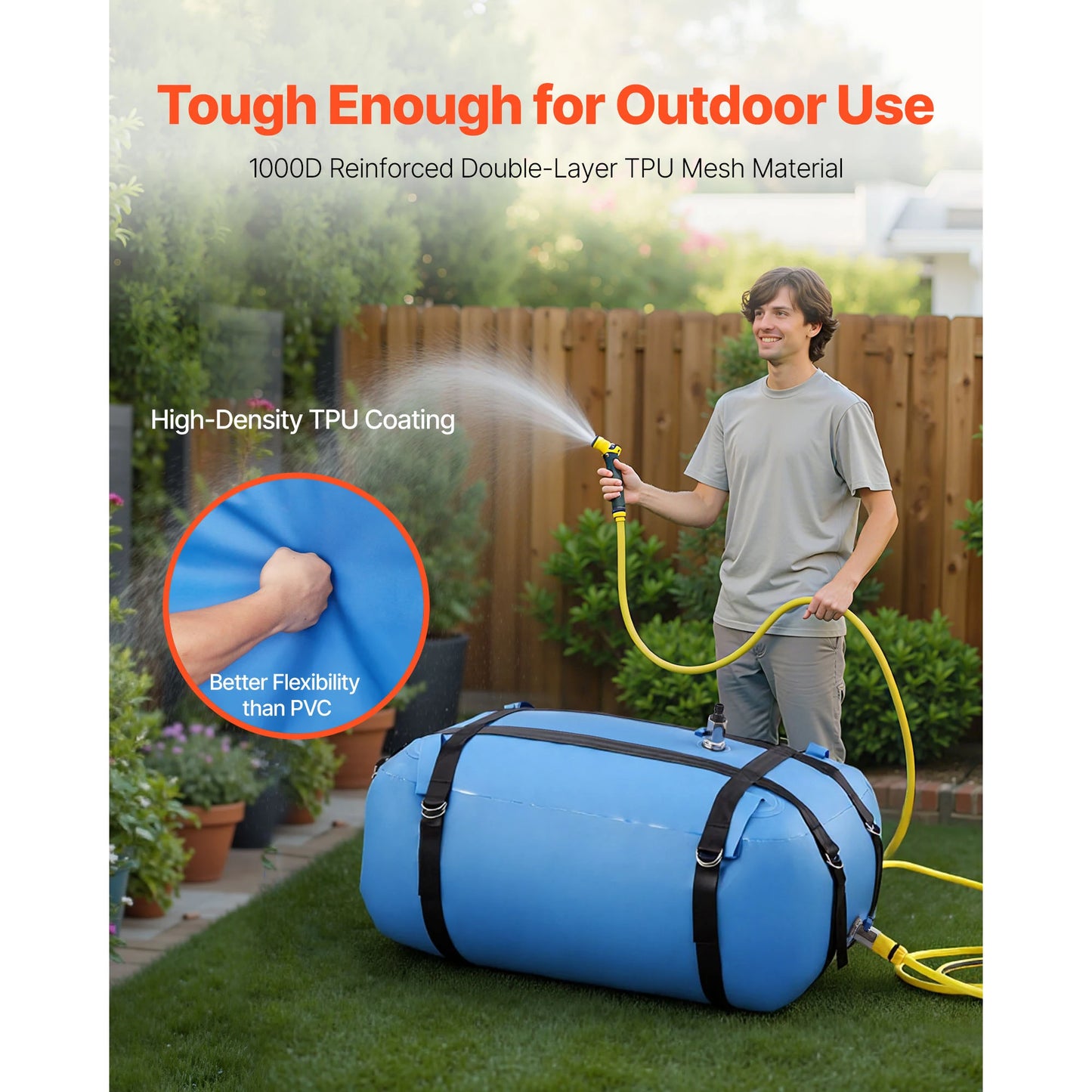 SucceBuy Water Storage Bladder TPU Collapsible Bag For Outdoors