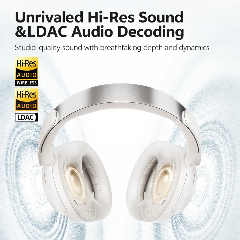 QCY BH25H3SA Wireless Adaptive ANC Over Ear Headphones LDAC
