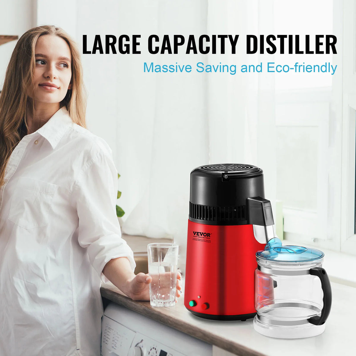 VEVOR Stainless Steel Countertop Water Distiller and Purifier