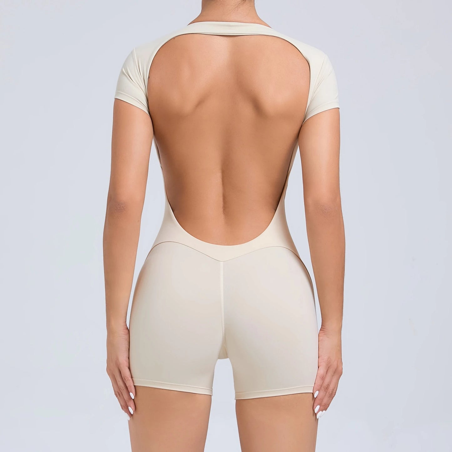 COZOK Women's Open-Back Yoga Jumpsuit Quick-Dry Slim Fit