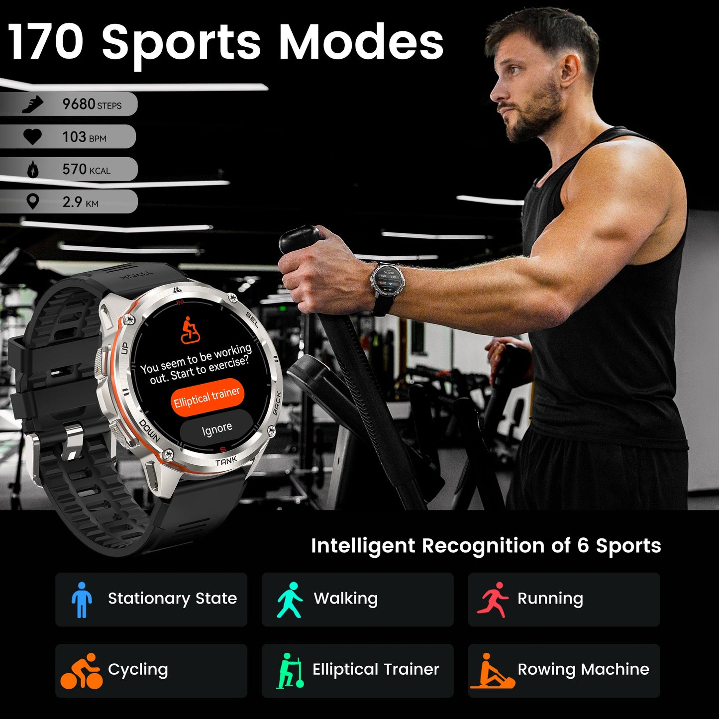 KOSPET Tank T3 Ultra GPS Rugged Smartwatch for Men