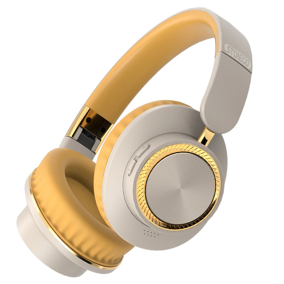 Foldable Wireless Bluetooth Headphones with 40mm Driver for Rich HiFi Sound and Heavy Bass Over Ear Gaming Headset with Built In Microphone and Wireless Calling for PC and Phone Suitable for Home Office Travel and Gaming