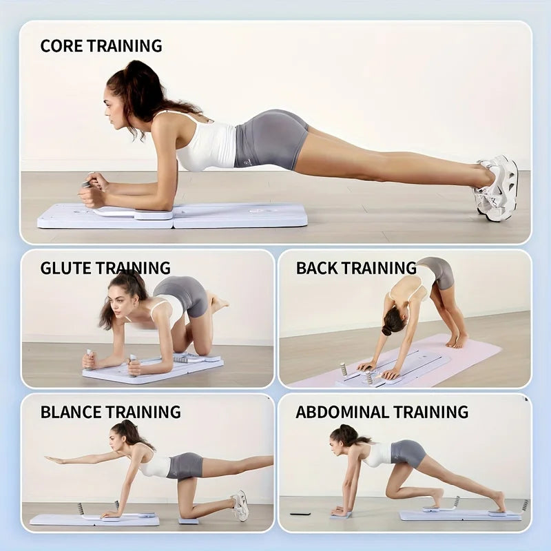Multifunctional Pilates Reformer Set With Abdominal Exercise Board