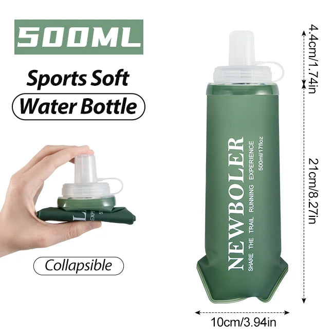 Sports Water Bottles BPA-Free Collapsible Soft Flask Running Camping Hiking Hydro Flask Soft Water Bottle for Hydration