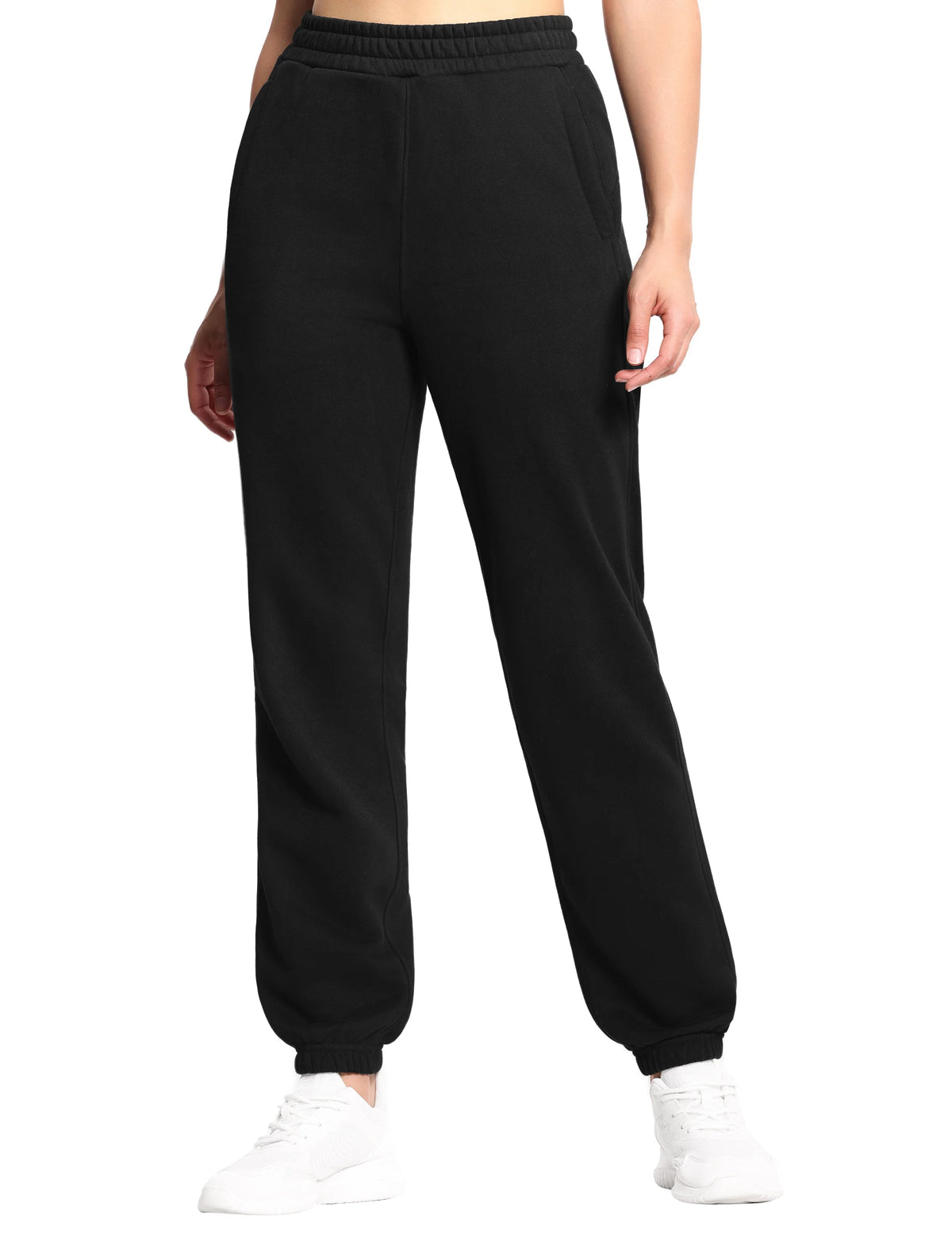 THE GYM PEOPLE Women's Fleece Workout Joggers With Pockets