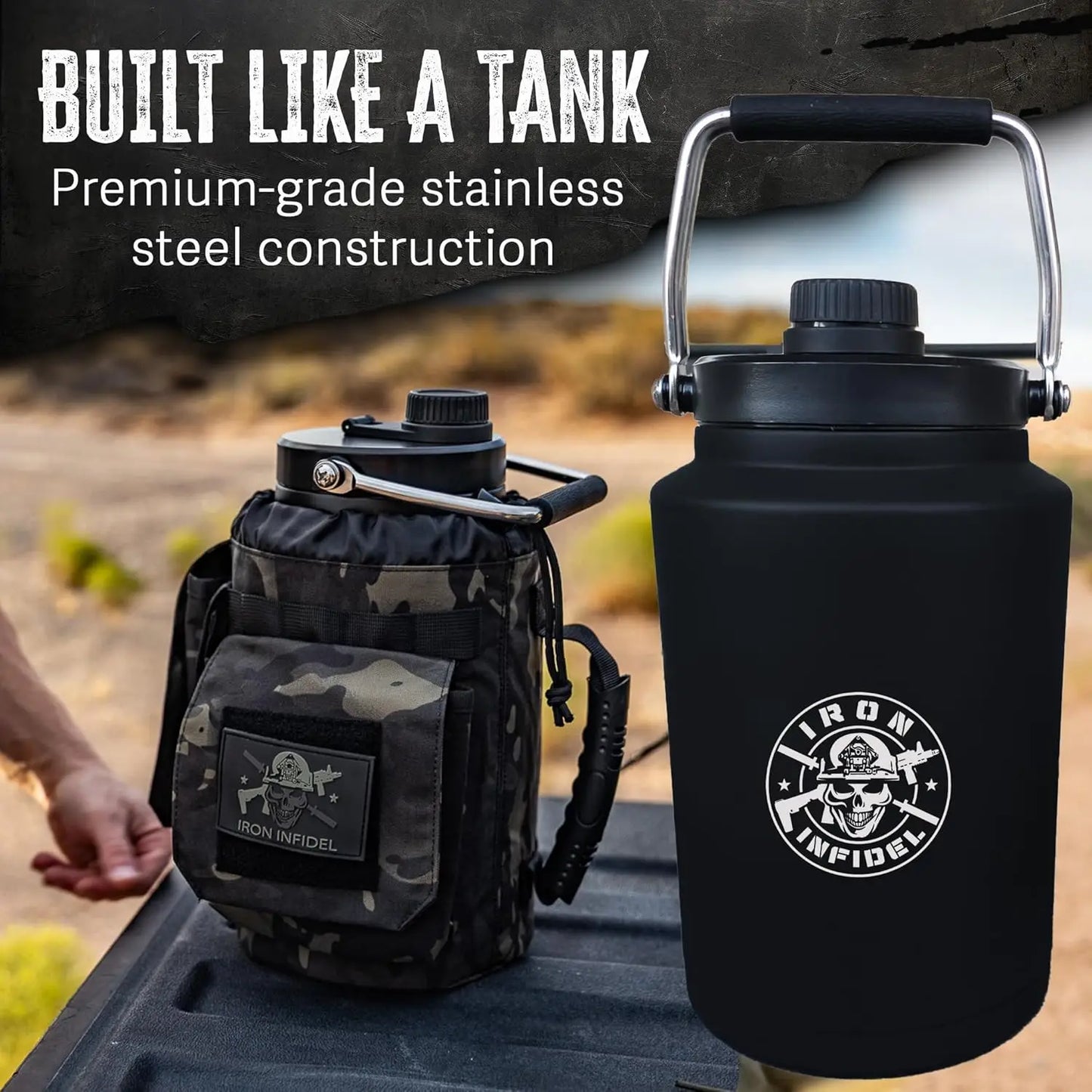 Insulated Stainless Steel Water Bottle With Dual Carry Handles