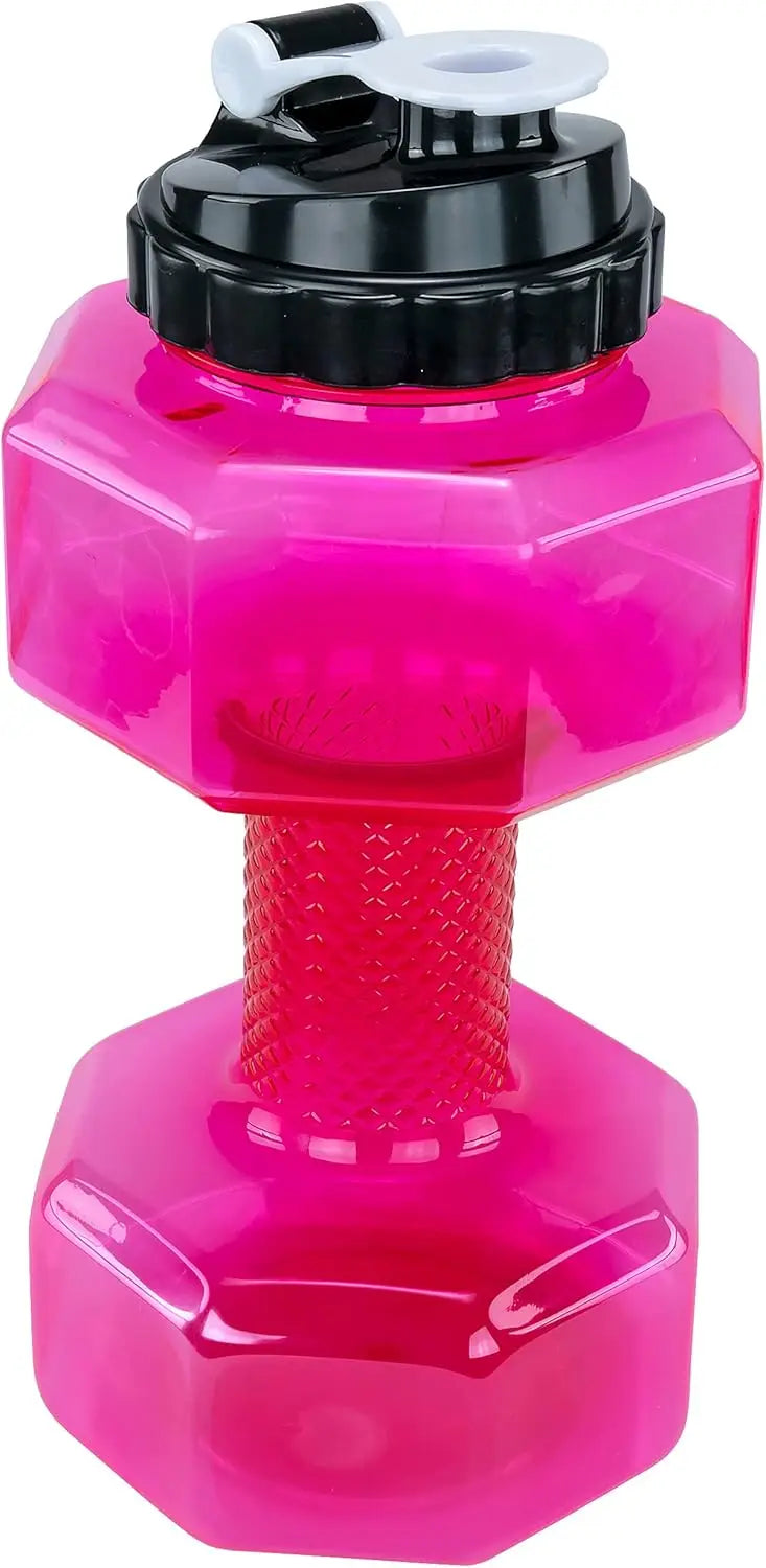 Dumbbell Water Bottle See-Through Hydration Gym Bottle