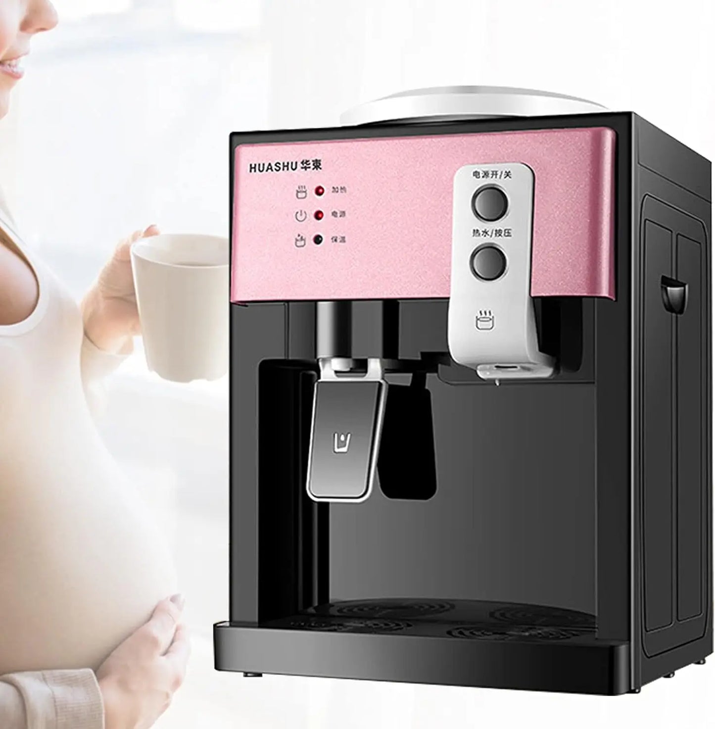 Top Loading Water Cooler Water Dispenser, 5 Gallon Hot and Cold Water Dispenser 3 Temperature Settings Hot Cold & Room Water Detachable Collection Box & Excellent Heat Dissipation for Home Office Etc