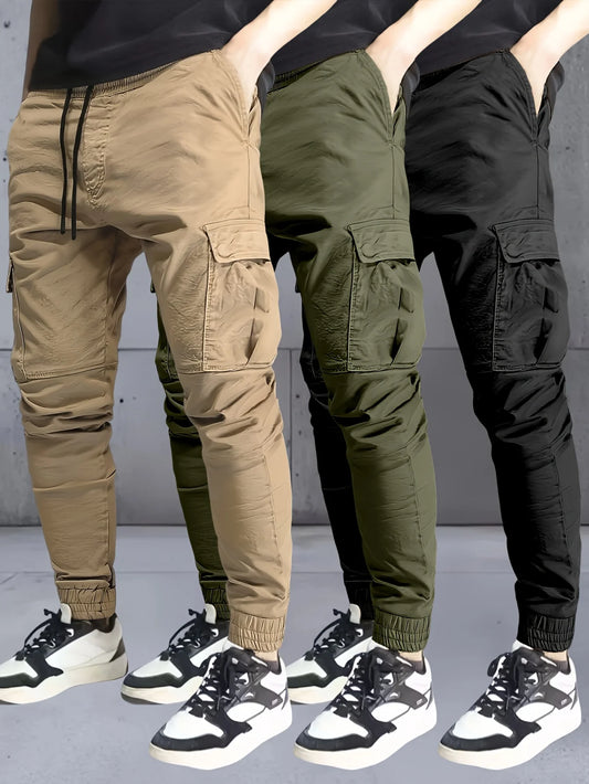 Winthunder Three-Piece Men's Long Pants Set Regular Fit Workwear