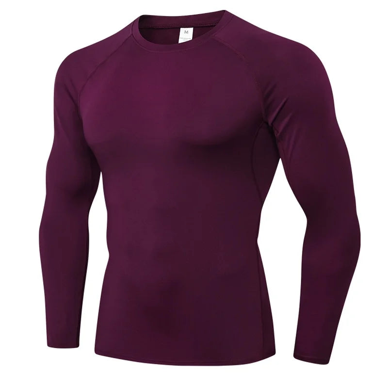 Breathable Polyester Long Sleeve Compression Shirt For Workout