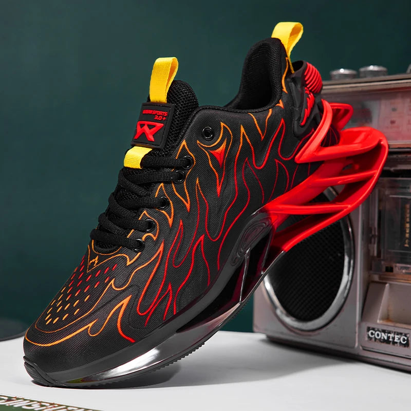 Men Sport Shoes Lace Up Breathable Casual Trainers For Men