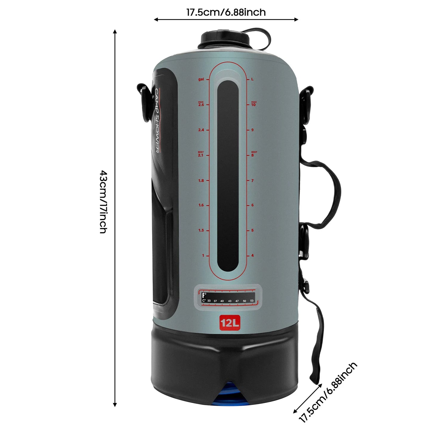 Bymaocar Portable Camping Shower Bag With Folding Solar Water Bag