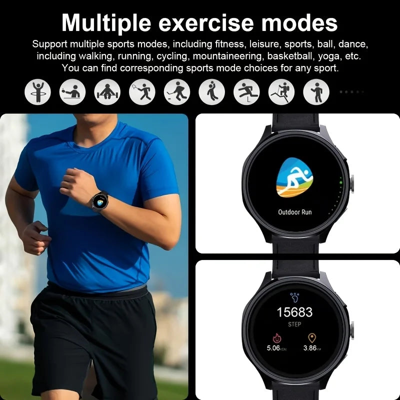 Android 4G SIM Smartwatch, Large 1.73-inch AMOLED Display, 3 GB RAM + 32 GB Storage for Men and Women, Rotating Camera, Wi-fi, GPS, 800 MAh Battery, Activity Tracker
