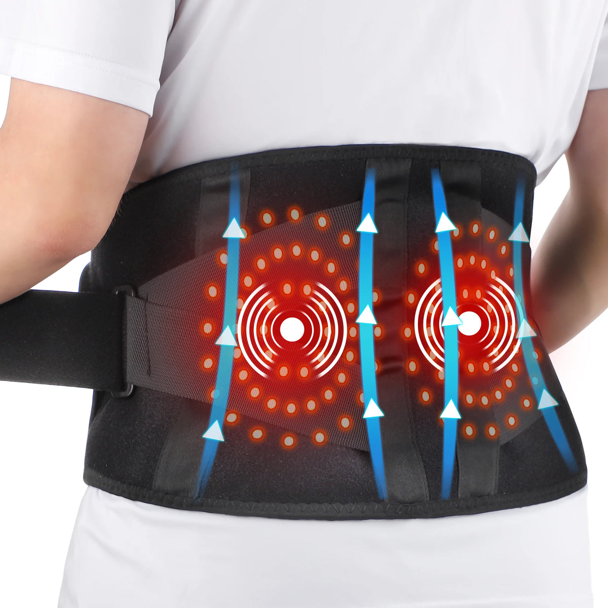 Hailicare Heated Lumbar Support Belt With Vibration Massage