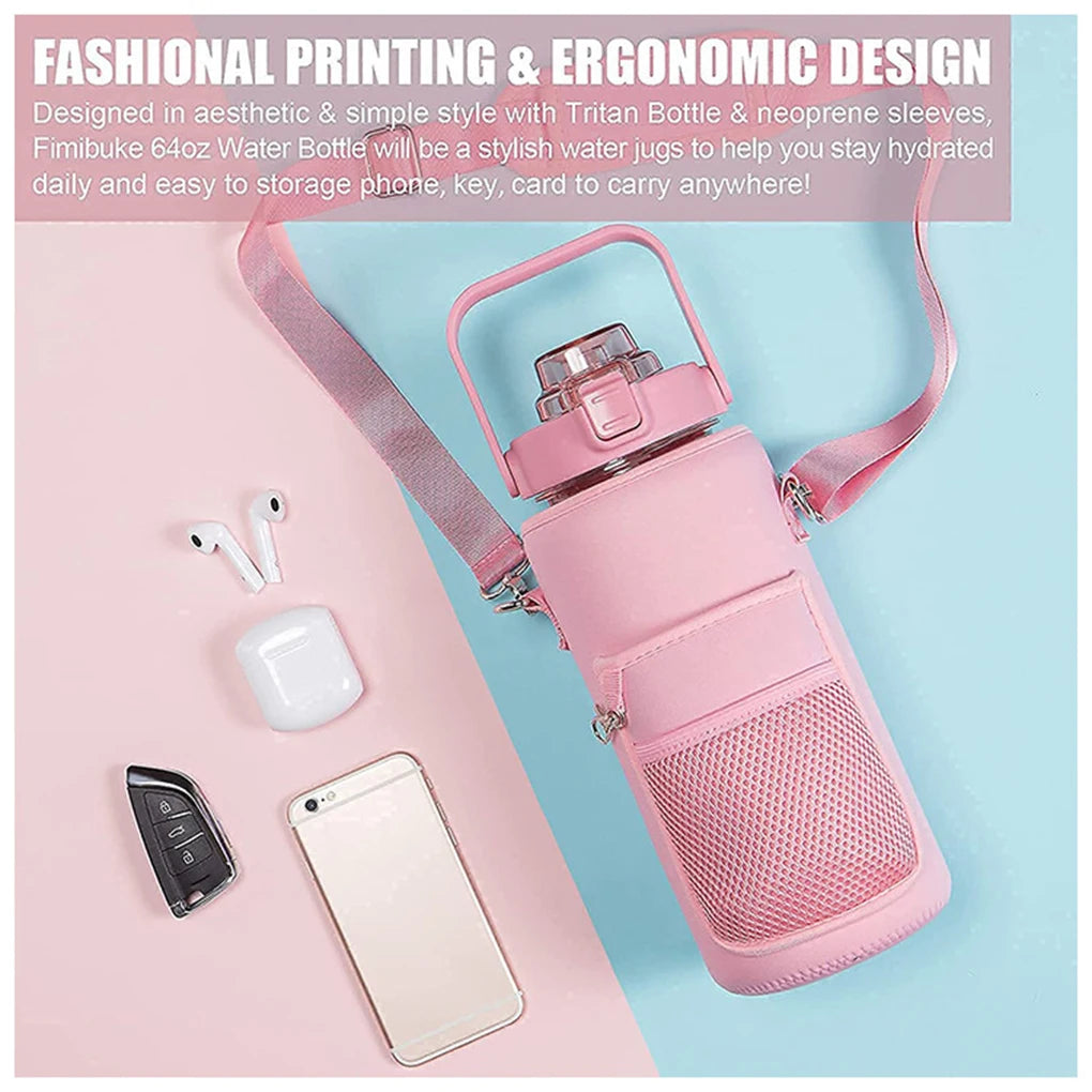 Universal Insulated Flask Sleeve With Phone Holder