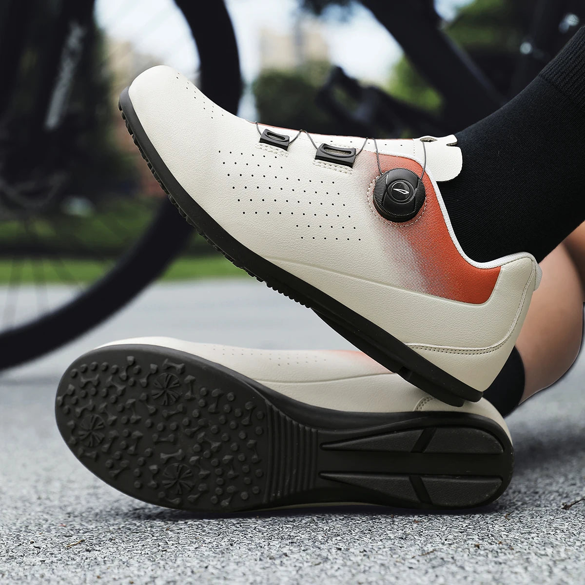 Road Cycling Shoes Flats Cleats Shoes Speed Cycling Sneaker Man Bike Shoes Women Self-Locking Non-slip Mountain Bicycle Shoe Spd