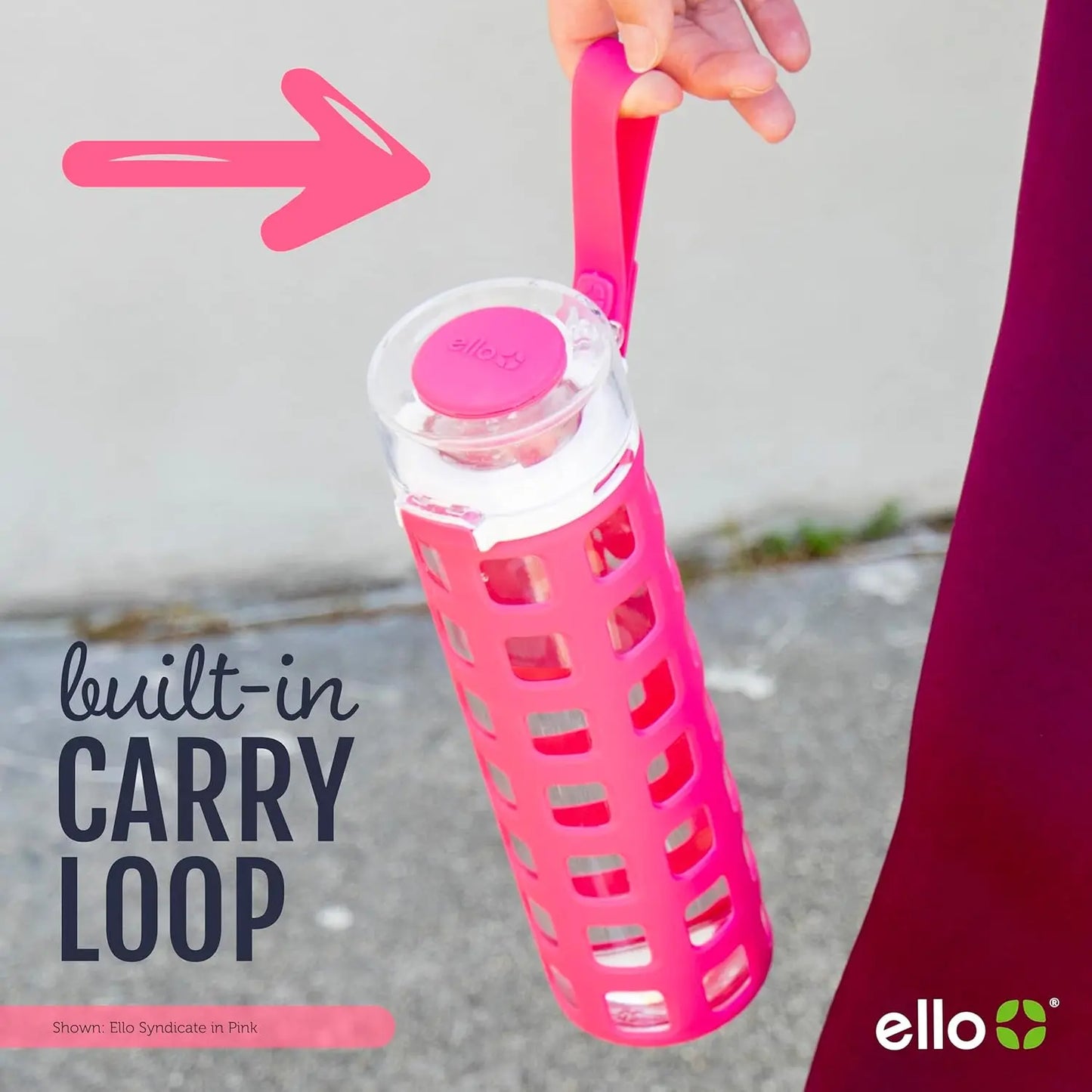 Reusable Glass Water Bottle With One Touch Leak Proof Lid