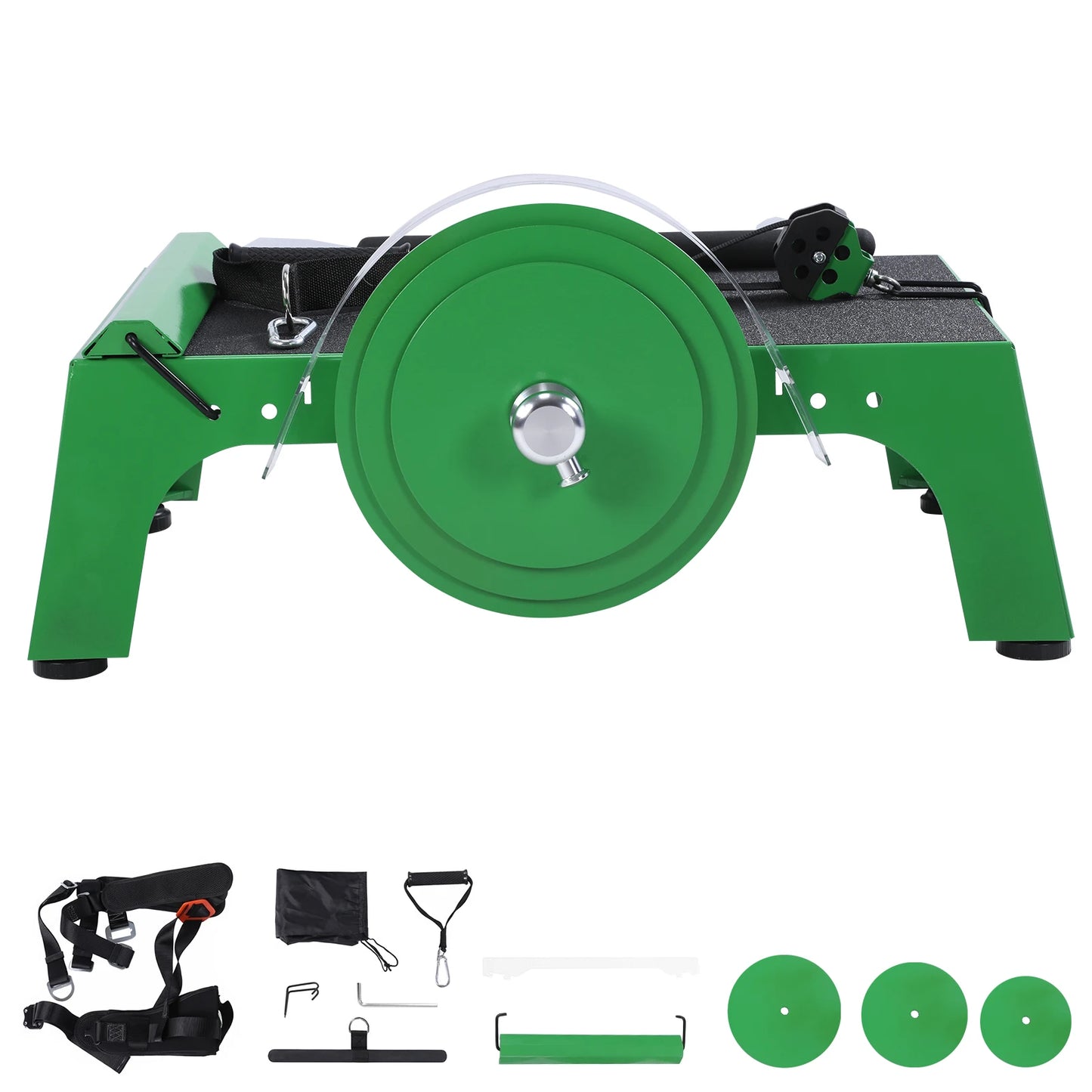 Flywheel Trainer with Adjustable Length Strap Flywheel Centrifuge with Accessories for Home Office Travel Women Yoga Men Squat