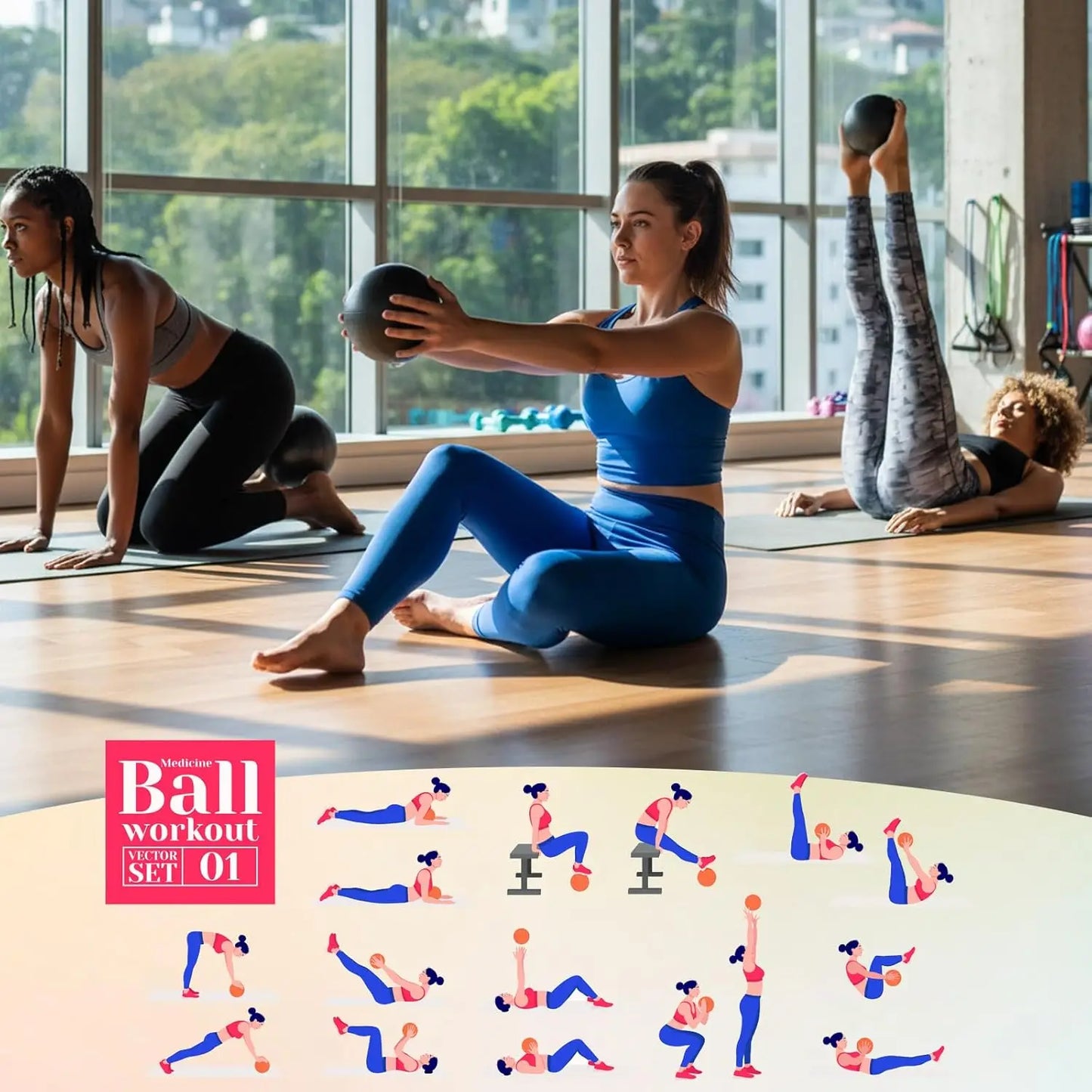 YTYIN Mini Pilates Balls With Pump For Barre And Yoga