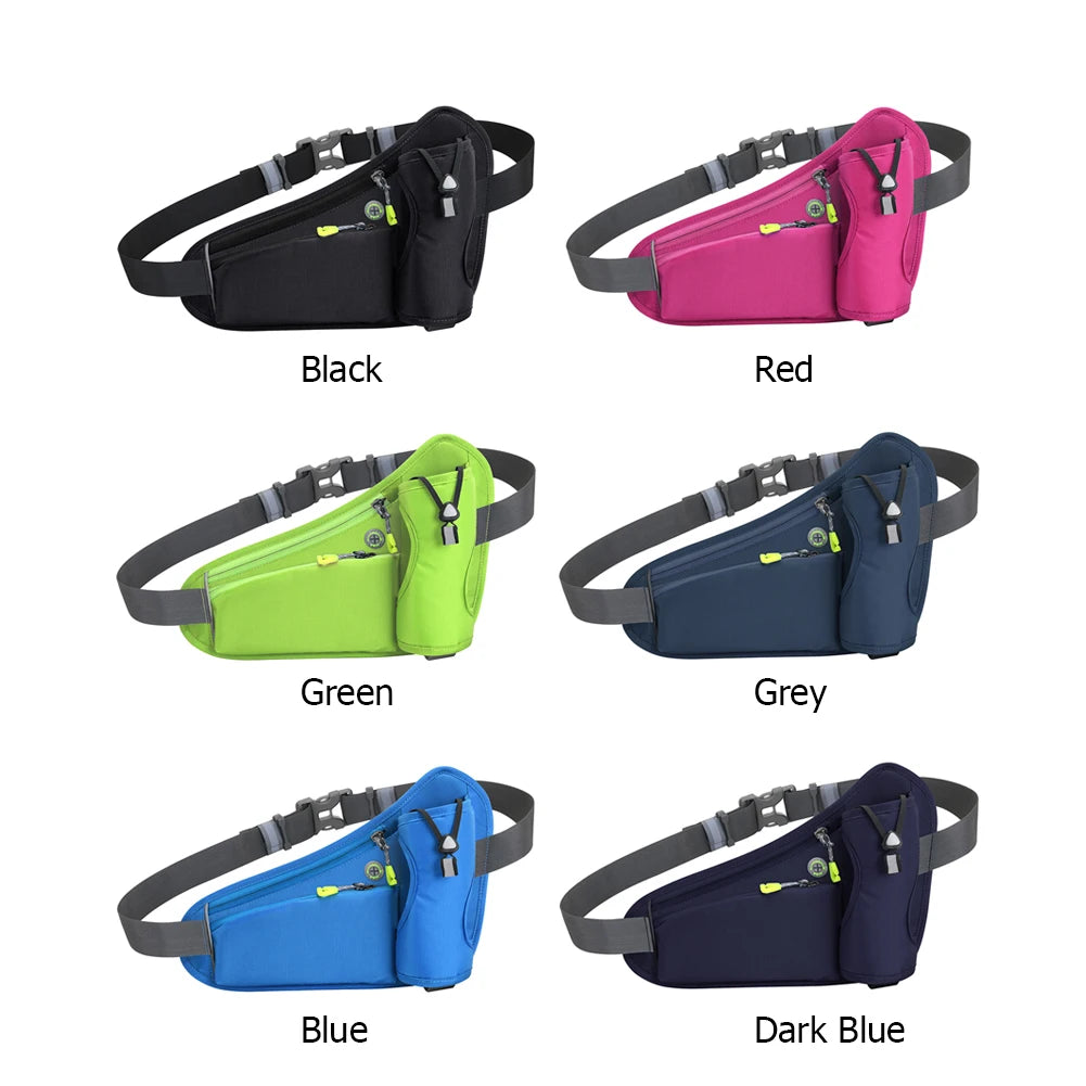 MOJOYCE Hydration Belt Pack Reflective Running Waist Bag Large Capacity