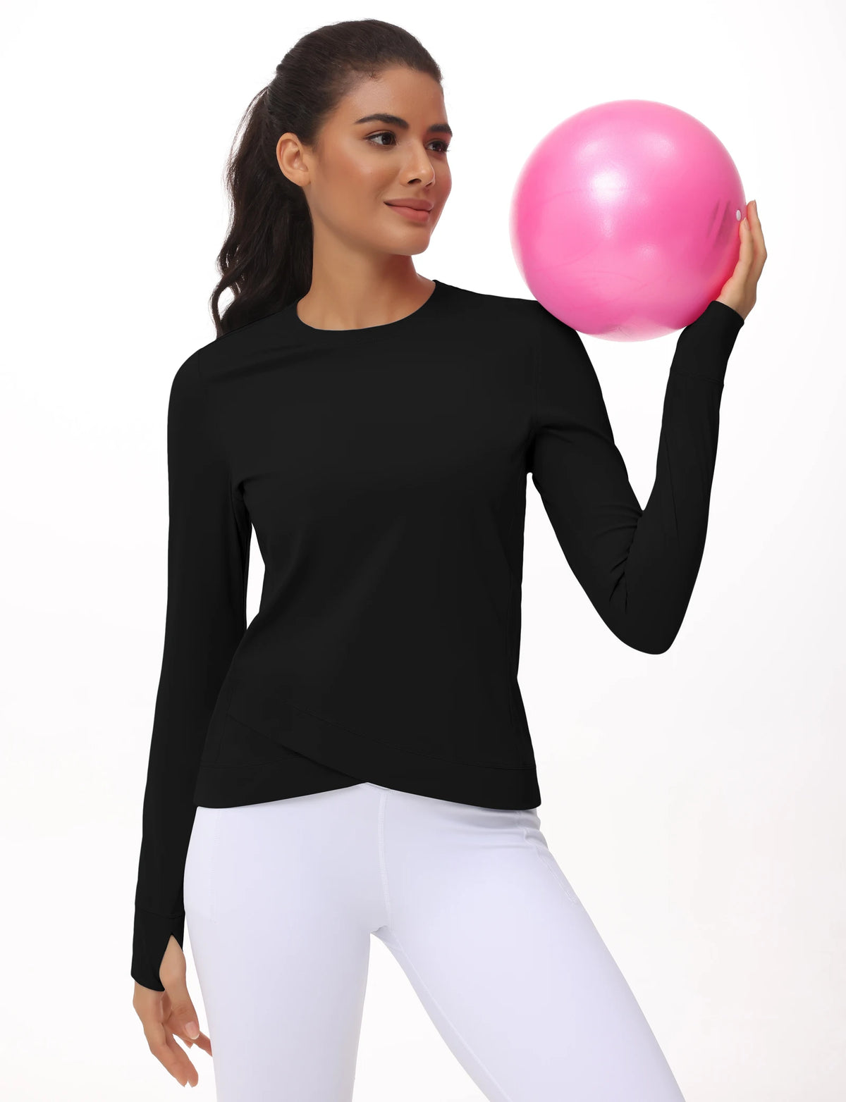 THE GYM PEOPLE Women's Long Sleeve Compression Workout Yoga Shirt