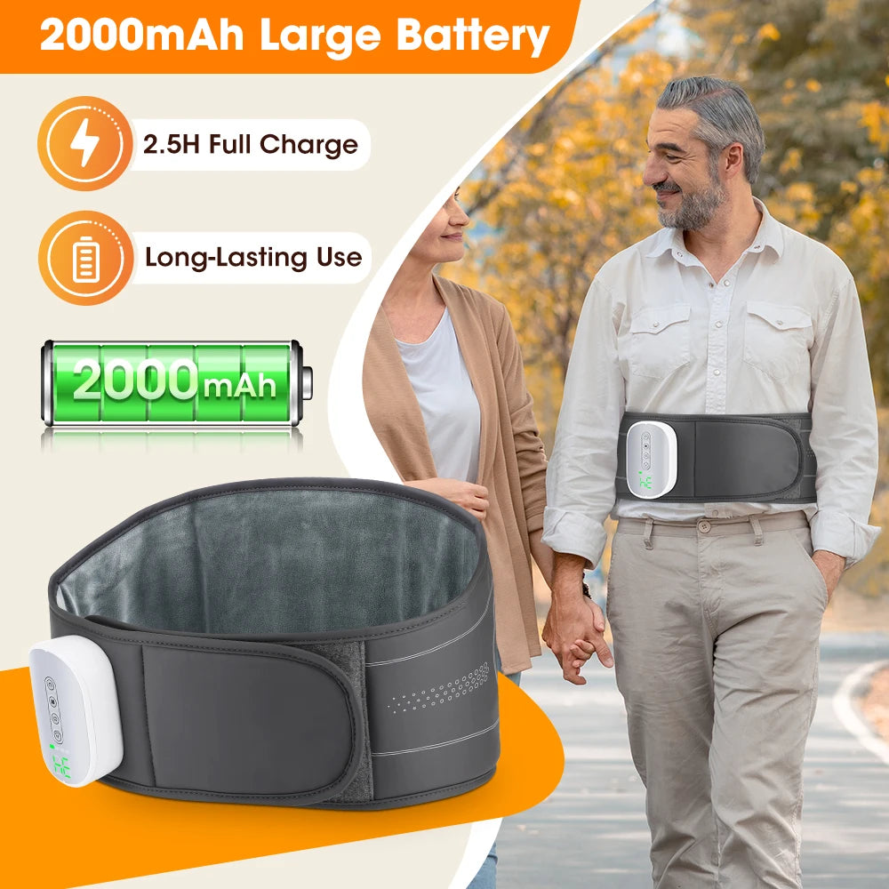 Hailicare Cordless Heating Waist Belt With Airbag Lumbar Support Massager
