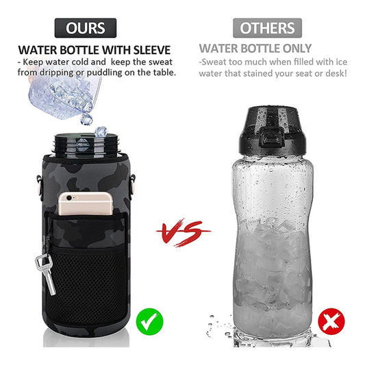 Universal Insulated Flask Sleeve With Phone Holder