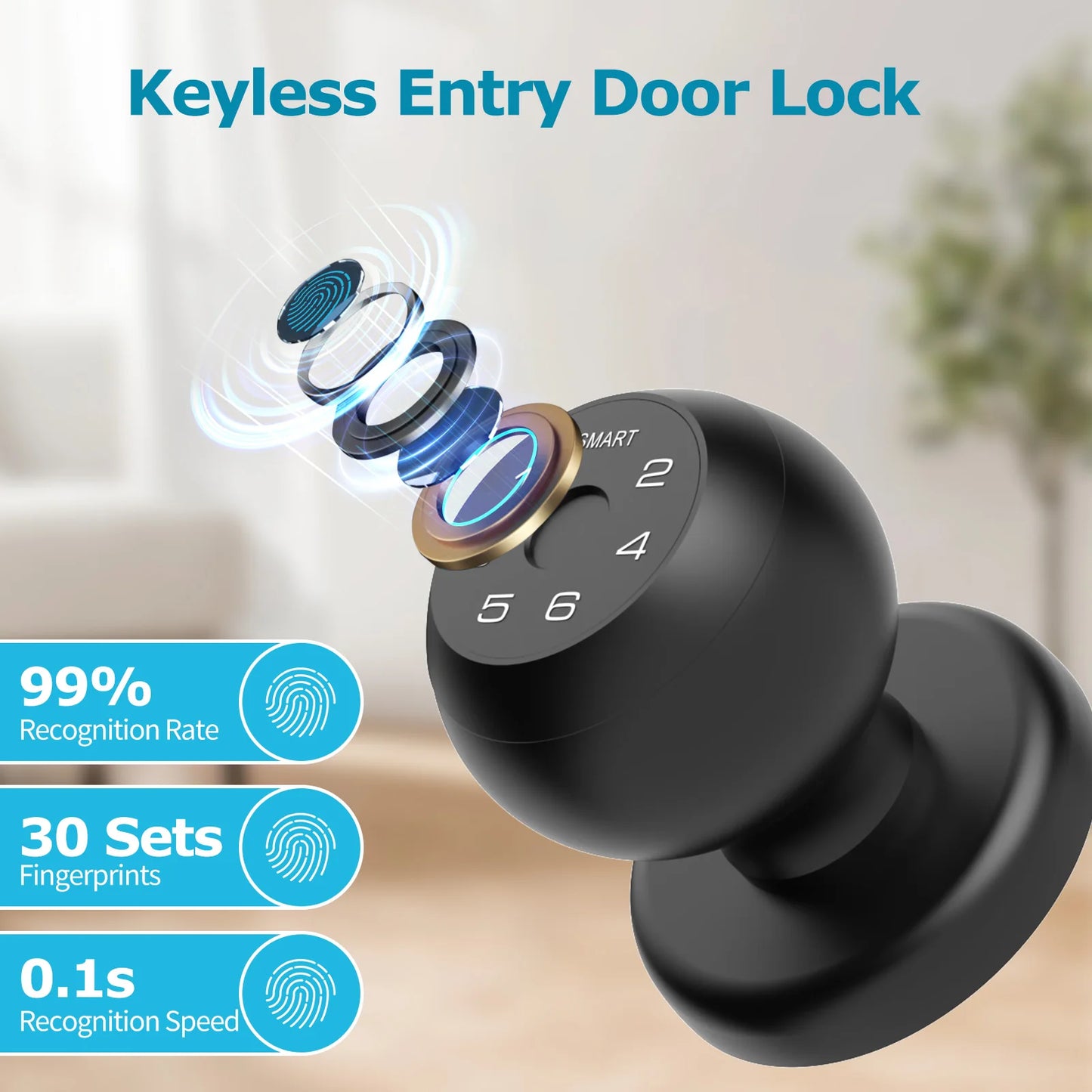 FILTA Smart Lock Keyless Entry Fingerprint And App Control