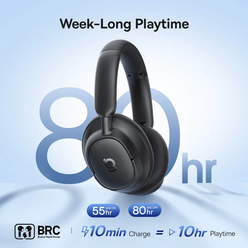 Baseus BH1 EH10 NC Wireless Headphones With LDAC And Bluetooth 6.0