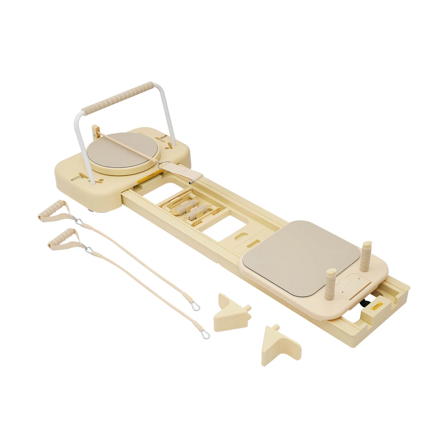 Foldable Pilates Board With Resistance Bands And Push Up Handles