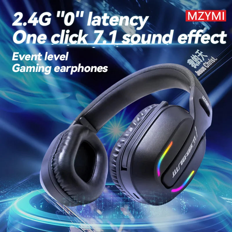 GT100 Wireless Gaming Headset 2.4GHz Bluetooth Headphones With Mic For PS4 PS5