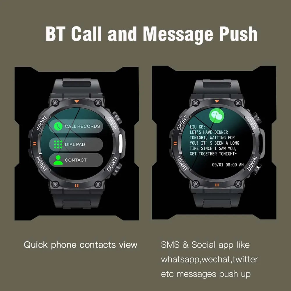 Senbono Men's Smart Watch Big Screen Bluetooth Call K56